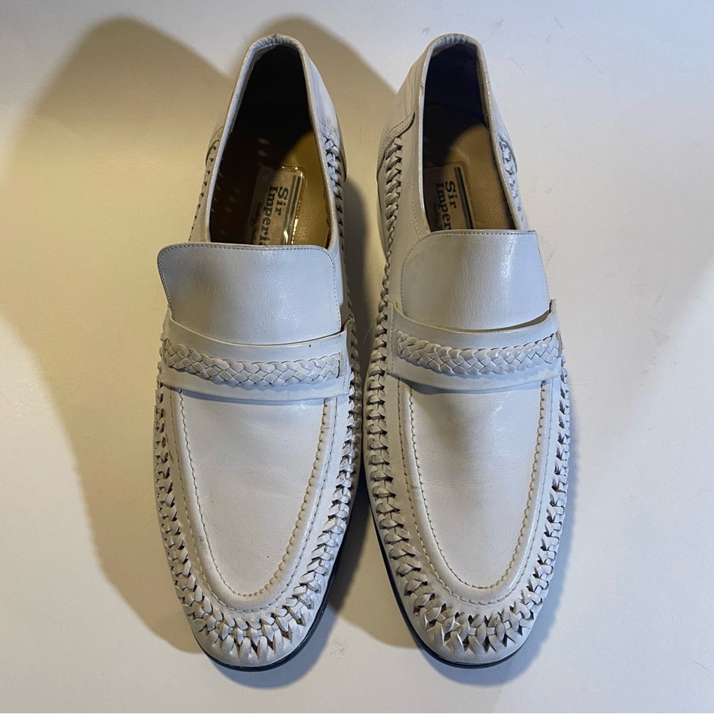 Sir Imperial white leather loafers SZ 8 1/2 EE, condition as shown GUC - Picture 2 of 9